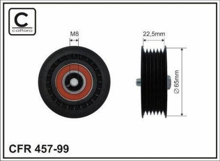 Rolka 64x10x22,5 plastik CAFFARO 45799 (фото 1)