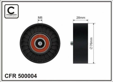 Rolka kierunkowa / prowadzaca CAFFARO 500004 (фото 1)