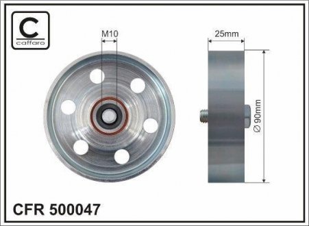 Rolka 90x17x25 metal CAFFARO 500047 (фото 1)