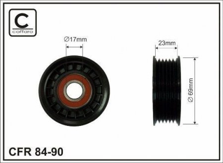 69x17x22,5) Натяжник паска Audi/Ford/Seat/Skoda/Vw CAFFARO 8490 (фото 1)