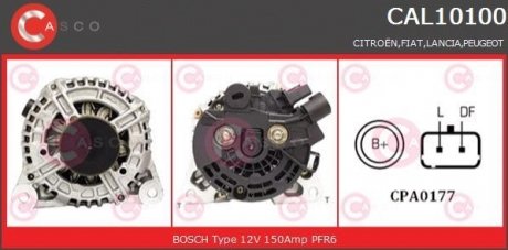 ALTERNATOR 12V 150A CASCO CAL10100AS (фото 1)