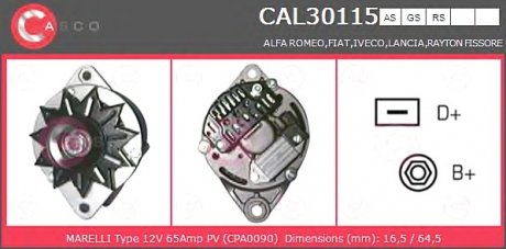 Генератор CASCO CAL30115AS (фото 1)