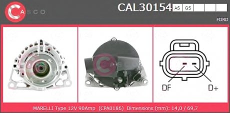 Генератор CASCO CAL30154AS (фото 1)