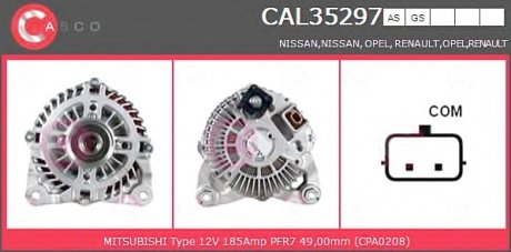 ALTERNATOR 12V 185A CASCO CAL35297AS (фото 1)