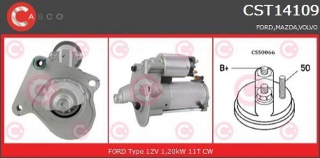 Стартер 12V 1.2KW CASCO CST14109AS (фото 1)