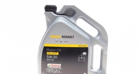 Олива двигуна 5L GTX 5W30 C4 (Renault Original) CASTROL 15CFA6 (фото 1)