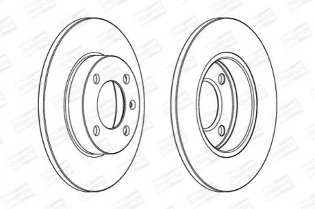 VW диск гальмівний передній Audi,VW,Seat (239*10) CHAMPION 561087CH (фото 1)