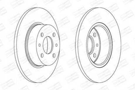 FIAT диск гальмівний задній Bravo II,Croma,Multipla,Alfa Romeo 164,Lancia CHAMPION 561329CH (фото 1)