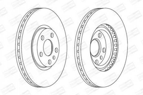 FIAT диск гальмівний передній Scudo,Citroen Jumpy, Peugeot 806, Expert CHAMPION 561967CH (фото 1)