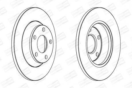 VW диск гальмівний передній Audi A4 1.6/1.9TDI 11/94- CHAMPION 561979CH (фото 1)