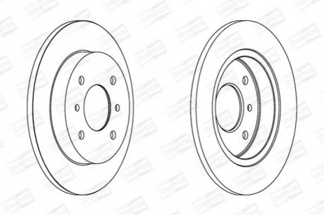 NISSAN диск гальмівний задн.Primera 2.0 90- CHAMPION 562032CH (фото 1)