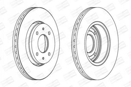 MITSUBISHI диск гальмівний передн.Volvo S40,Carisma 98- CHAMPION 562088CH (фото 1)