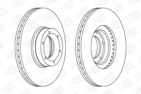 RENAULT диск гальмівний передній Master II 2.5/2.8TD 98- CHAMPION 562105CH (фото 1)