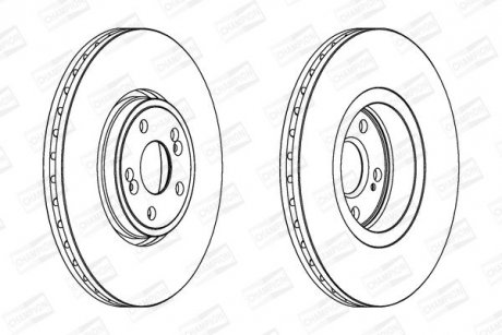 RENAULT Диск тормозной передн. Espace IV,Vel Satis 06- CHAMPION 562187CH1 (фото 1)