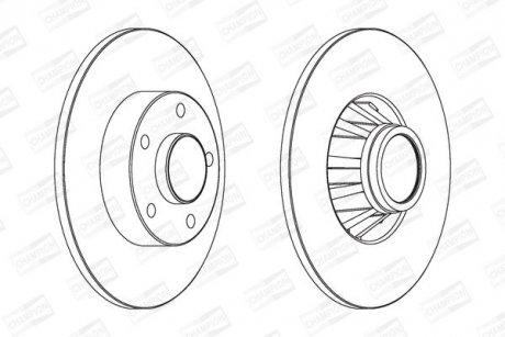 Диск тормозной NISSAN, OPEL, RENAULT, задн. CHAMPION 562211CH1 (фото 1)