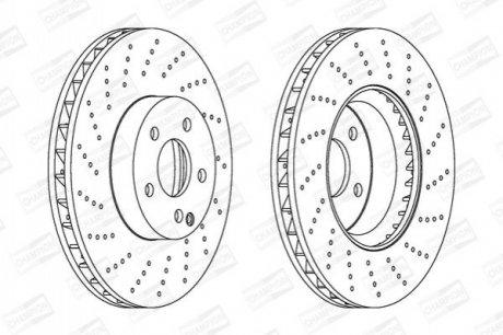 DB диск гальмівний передн.W204 04- CHAMPION 562634CH-1 (фото 1)