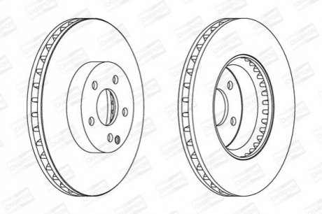 DB диск гальмівний передн.W203/204, E212 CHAMPION 562647CH-1 (фото 1)