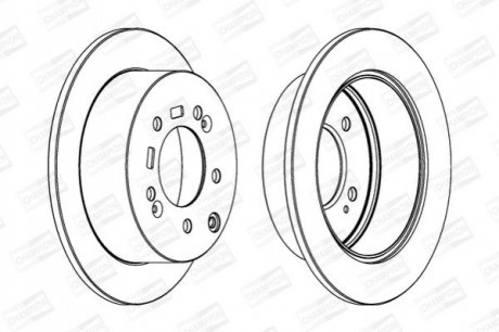 KIA гальмівний диск задн.Soul CHAMPION 562686CH (фото 1)