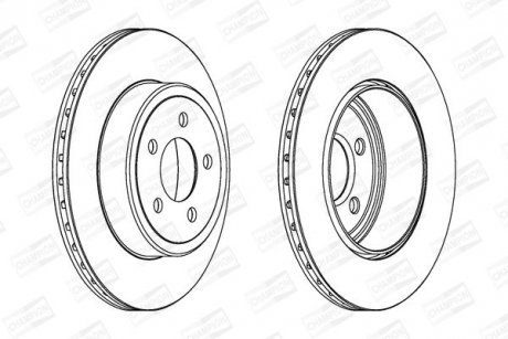 CHRYSLER Диск тормозной передн. 300C CHAMPION 563034CH1 (фото 1)