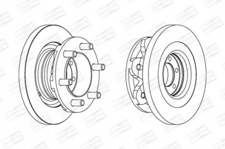 FIAT диск гальмівний передн.Iveco Daily 35.10 96-99 CHAMPION 567118CH-1 (фото 1)