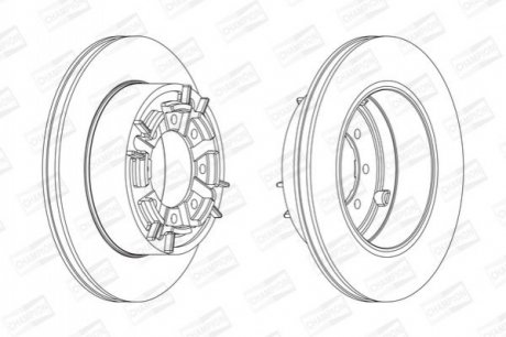 FIAT диск гальмівний задн.Iveco Daily II,III 89- CHAMPION 567128CH-1 (фото 1)