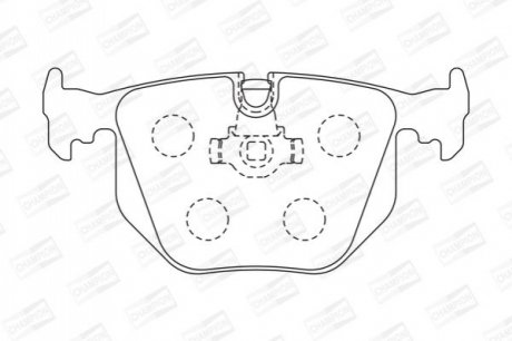 BMW гальмівні колодки задн.3 E46 2.5/3.0,7 E38 2.5/5.4,X5 E53 3.0/4.6,Rover 3.0/3.4 02- CHAMPION 571918CH (фото 1)