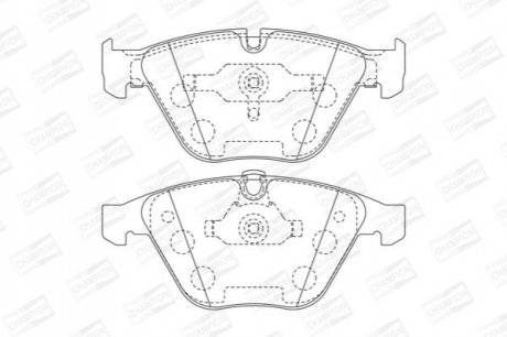 BMW гальмівні колодки передн.3 E90,5 E60,6 E63,7 E65/66,.X1 E84 01- CHAMPION 571990CH (фото 1)