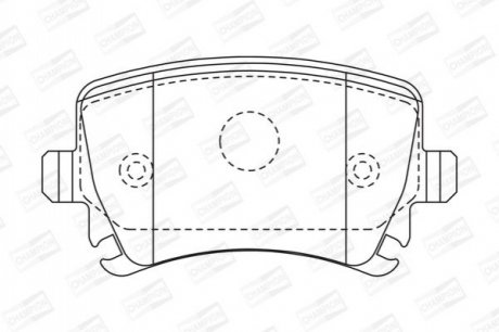 VW гальмівні колодки задн. Audi A3 03-Golf V,Caddy III,TouranSkoda Octavia CHAMPION 573158CH (фото 1)