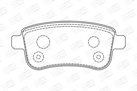 RENAULT гальмівні колодки задн.Fluence 10-,Megane III,Scenic III 09- CHAMPION 573286CH (фото 1)