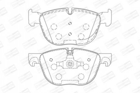 BMW гальмівні колодки передн.X5 E70 07-,F15,85 13-,X 6 E71 08-,F16,86 14- CHAMPION 573300CH (фото 1)