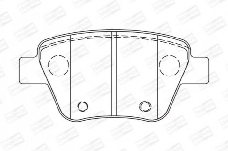 VW гальмівні колодки задн.Audi A1,3,Seat,Skoda Octavia,SuperB,Yeti,Caddy III,Golf VI,Touran 06- CHAMPION 573312CH (фото 1)