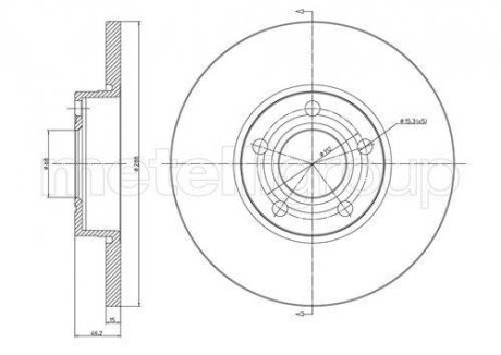 Диск тормозной перед. AUDI 100/A4/A6 CIFAM 800-263 (фото 1)