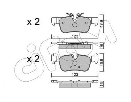 Гальмівні колодки (набір) CIFAM 82210380 (фото 1)