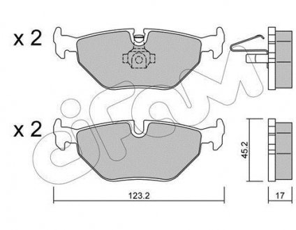 Гальмівні колодки задн. BMW E36/46, E85(Z4) CIFAM 822-261-0 (фото 1)