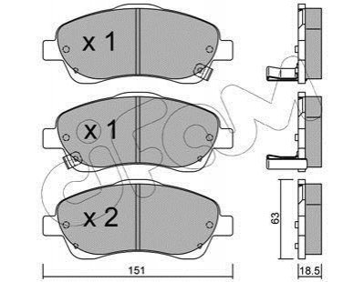 Гальмівні колодки перед. Toyota Avensis 00-08 (bosch) CIFAM 822-450-0 (фото 1)