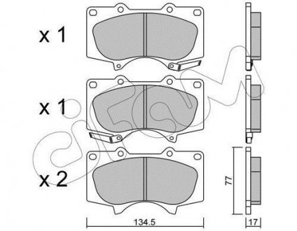 TOYOTA Торм.колодки передн.Land Cruiser 120 CIFAM 822-454-0 (фото 1)