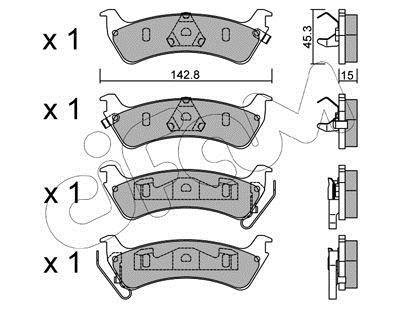 JEEP гальмівні колодки задние Grand Cherokee CIFAM 822-527-0 (фото 1)