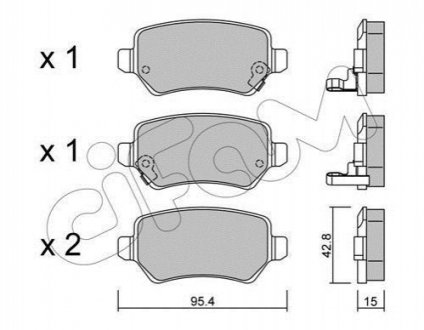 Гальмівні колодки Astra/Ceed/Combo/Zafira 94- CIFAM 822-542-0 (фото 1)