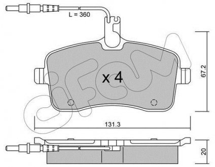 PEUGEOT Тормозные колодки передні 407 CIFAM 822-600-0 (фото 1)