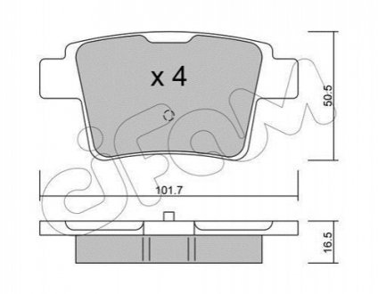 Колодки гальмівні задн. X-Type/Mondeo 00-11 CIFAM 822-677-0 (фото 1)