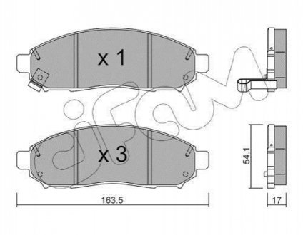 Гальмівні колодки перед. Nissan Navara 2,5dCi 05- CIFAM 822-743-0 (фото 1)