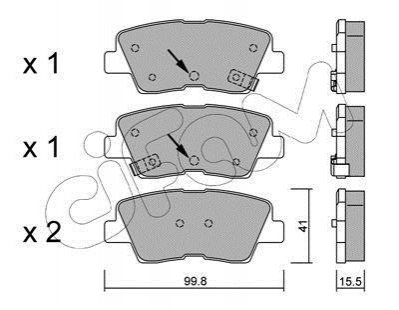 Гальмівні колодки зад. Hyundai i30/i40 11-/Kia Cee\d 12- (akebono) CIFAM 822-886-1 (фото 1)