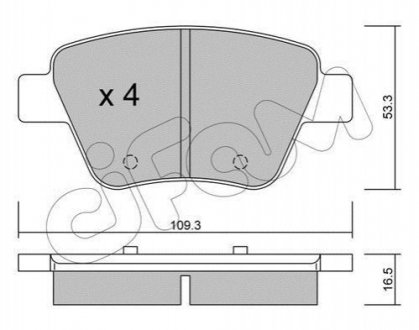 Гальмівні колодки задн. VW Golf VI, Jetta IV CIFAM 822-889-0 (фото 1)