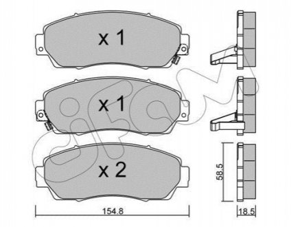 HONDA гальмів.колодки передн.CR-V 07- CIFAM 822-903-0 (фото 1)