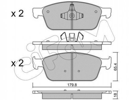 Гальмівні колодки перед. Ford Focus III/Kuga II/Connect 1.0-2.0 13- (Ate) CIFAM 822-989-0 (фото 1)