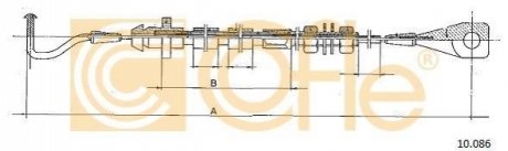 Трос акселератора COFLE 10.086 (фото 1)