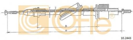 Трос зчеплення Ford Tranzit 1.6-2.0 COFLE 102443 (фото 1)