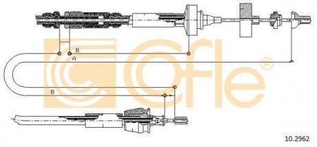 Трос сцепление COFLE 102962 (фото 1)