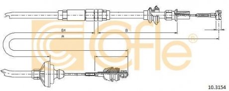 Трос зчеплення COFLE 103154 (фото 1)