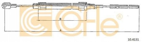 Трос ручника COFLE 10.4131 (фото 1)